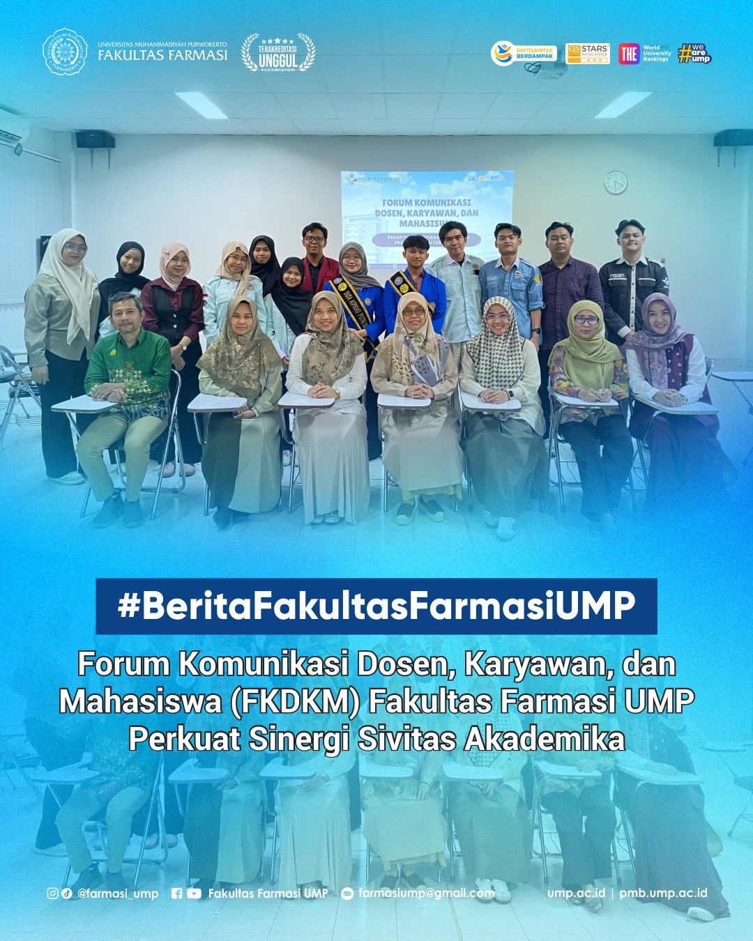Forum Komunikasi Dosen, Karyawan, dan Mahasiswa Fakultas Farmasi UMP Perkuat Sinergi Sivitas Akademika